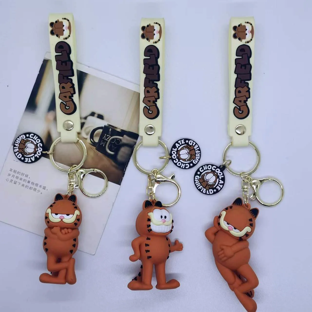 Creative Cartoon Drop Glue Figurine Garfield Keychain Bag Car Keychain Accessories Wholesale Kawaii Cute Personalized Gifts Y2k
Creative Cartoon Drop Glue Figurine Garfield Keychain Bag Car Keychain Accessories Wholesale Kawaii Cute Personalized Gifts Y2k
