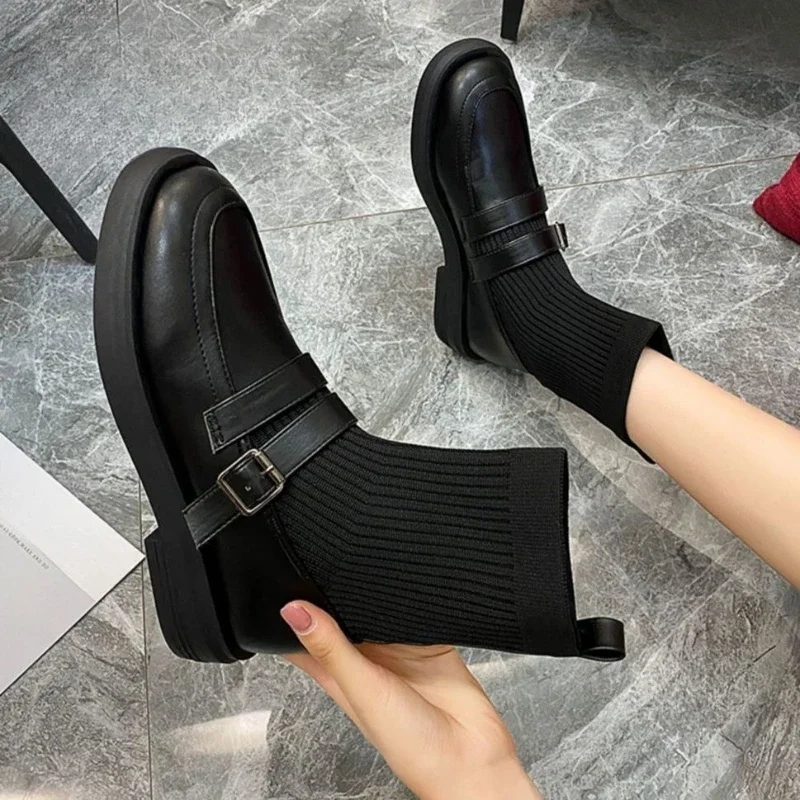 Student Women's 2025 Autumn Winter New Arrival Short Slim Knitted Elastic Sock Boots Slimming Shaft Boots
Student Women's 2025 Autumn Winter New Arrival Short Slim Knitted Elastic Sock Boots Slimming Shaft Boots