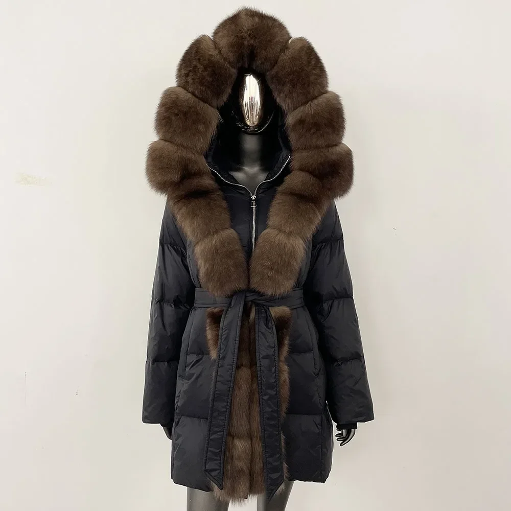 Casual Winter Jacket Women Thick Warm Streetwear White Duck Down Coat Hooded Natural Real Fox Fur Outerwear Puffer Jacker
Casual Winter Jacket Women Thick Warm Streetwear White Duck Down Coat Hooded Natural Real Fox Fur Outerwear Puffer Jacker