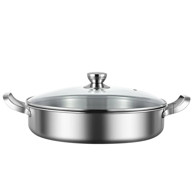 316 Stainless Steel Double-ear Frying Pan, Non-stick Pan for Frying Steak, Special Pan for Pancakes Commercial Braised Pot
316 Stainless Steel Double-ear Frying Pan, Non-stick Pan for Frying Steak, Special Pan for Pancakes Commercial Braised Pot