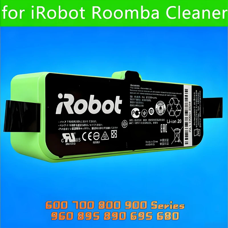 For IRobot Roomba 14.4V 12800mAh Battery Roomba 600 700 800 900 Series Vacuum Cleaner IRobot Roomba 655 780 805 890 960 Part
For IRobot Roomba 14.4V 12800mAh Battery Roomba 600 700 800 900 Series Vacuum Cleaner IRobot Roomba 655 780 805 890 960 Part