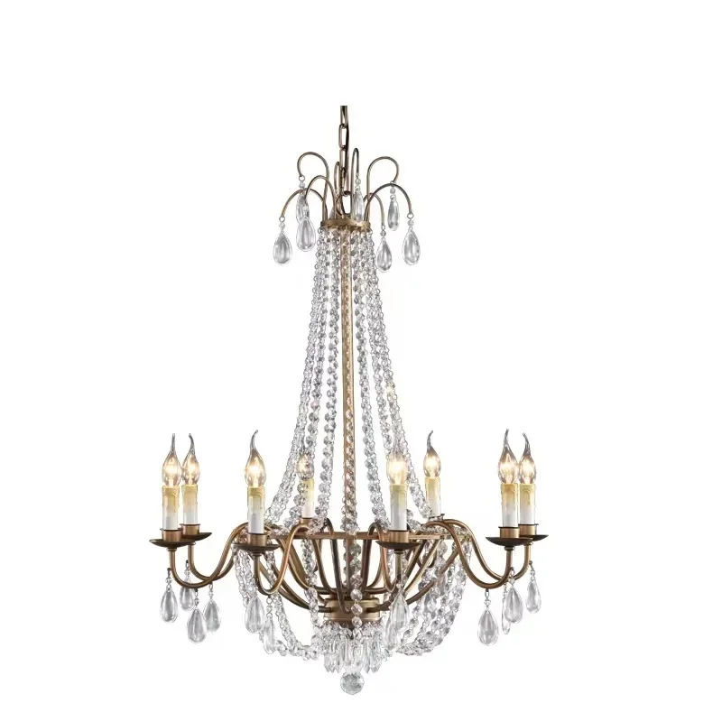 Creative American country French crystal chandelier, living room dining room bedroom staircase clothing store
Creative American country French crystal chandelier, living room dining room bedroom staircase clothing store