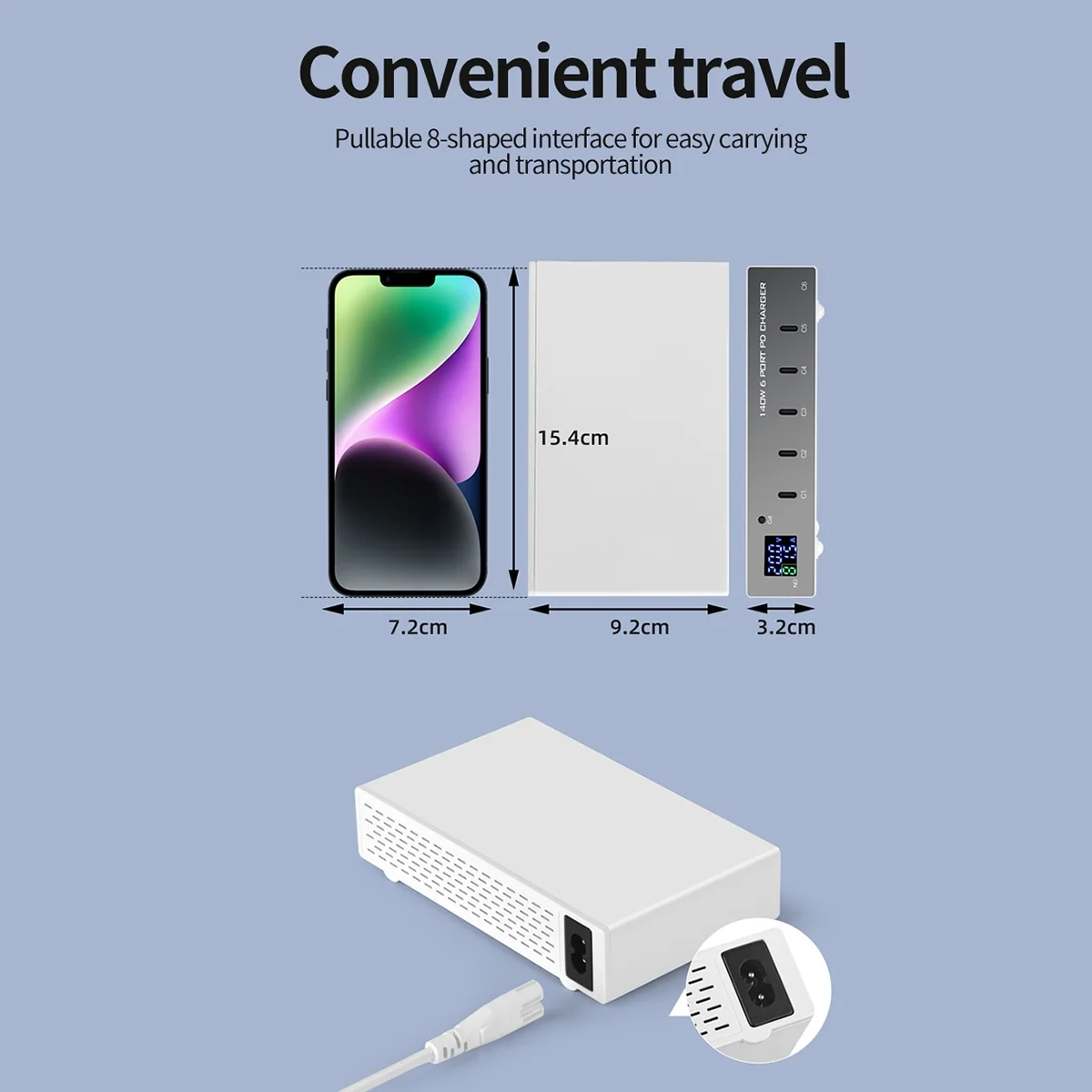 A39R-140W Зарядное устройство со светодиодной подсветкой Multi PD, 6 портов USB C, быстрая зарядка, 20 Вт, 30 Вт, зарядная станция TYPE-C для ноутбука, смартфона, вилка стандарта США
A39R-140W Зарядное устройство со светодиодной подсветкой Multi PD, 6 портов USB C, быстрая зарядка, 20 Вт, 30 Вт, зарядная станция TYPE-C для ноутбука, смартфона, вилка стандарта США