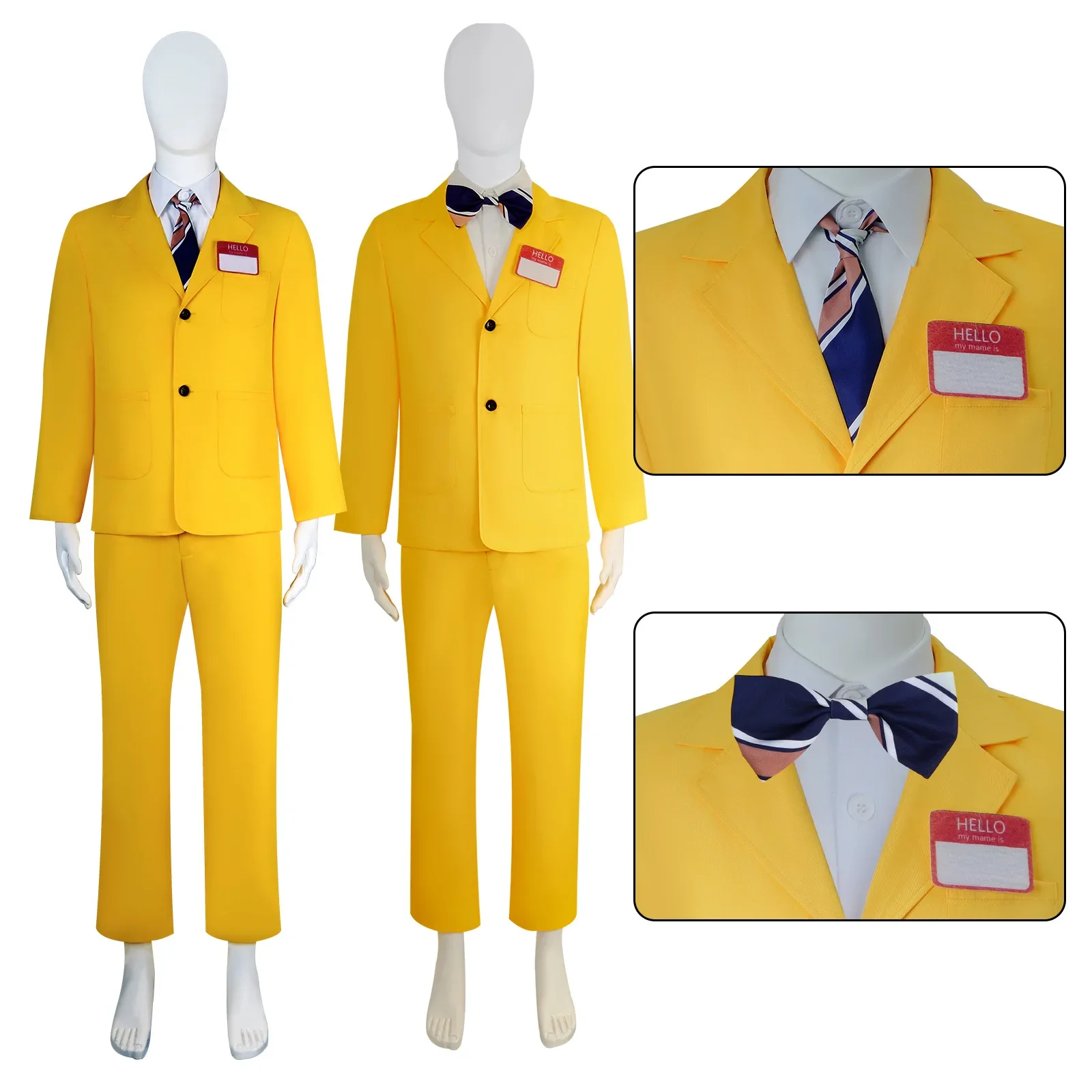 Movie BOB Cosplay Costume Men Women Tie Coat Top Pants Suits BOB Yellow Outfit Uniform Halloween Carnival Disguise Party Clothes
Movie BOB Cosplay Costume Men Women Tie Coat Top Pants Suits BOB Yellow Outfit Uniform Halloween Carnival Disguise Party Clothes
