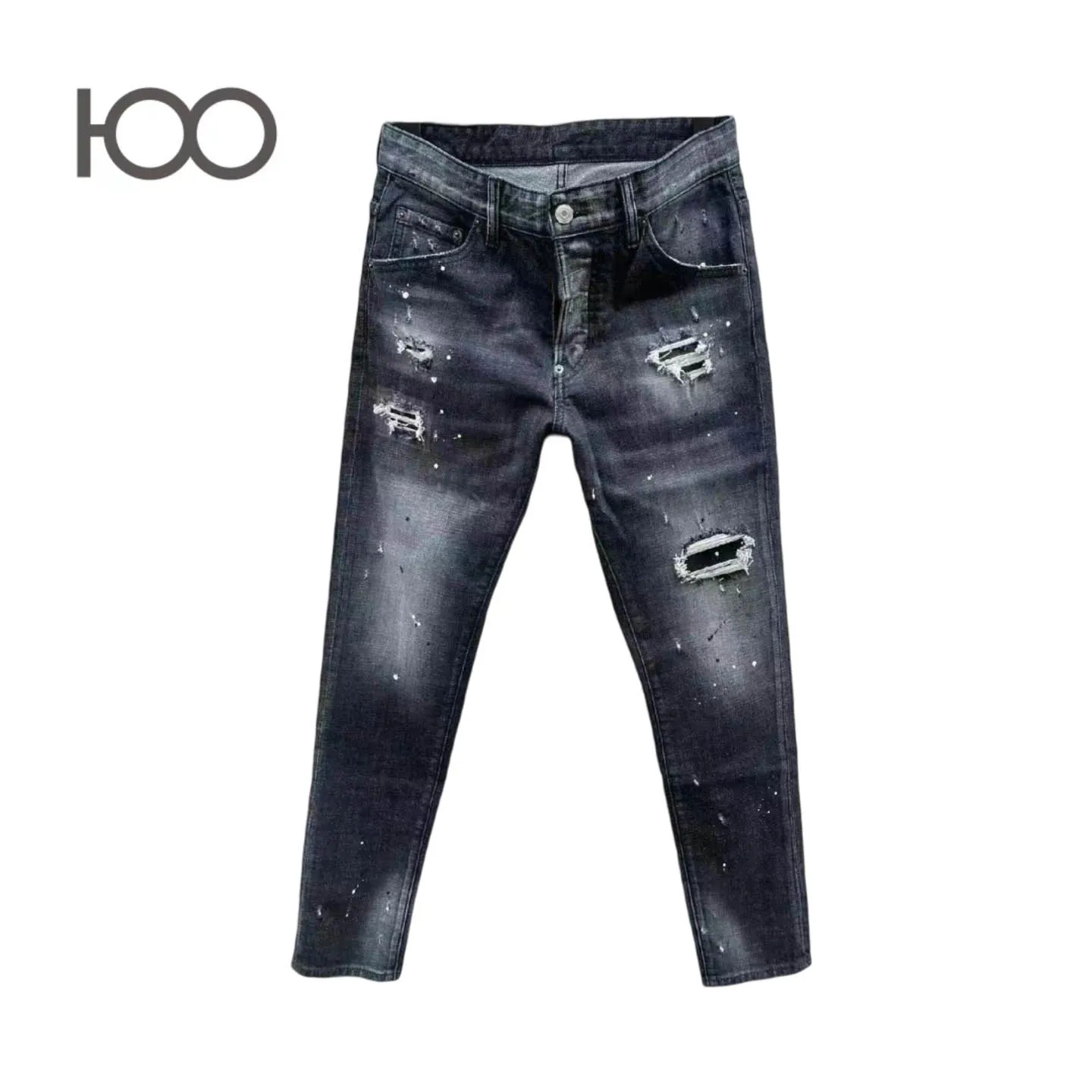 100 Co99 Men's Skinny Jeans Punk Rock Distressed Design Paint Stains Washed Ripped Slim Fit Denim Pants Splashes & Ripped Holes
100 Co99 Men's Skinny Jeans Punk Rock Distressed Design Paint Stains Washed Ripped Slim Fit Denim Pants Splashes & Ripped Holes