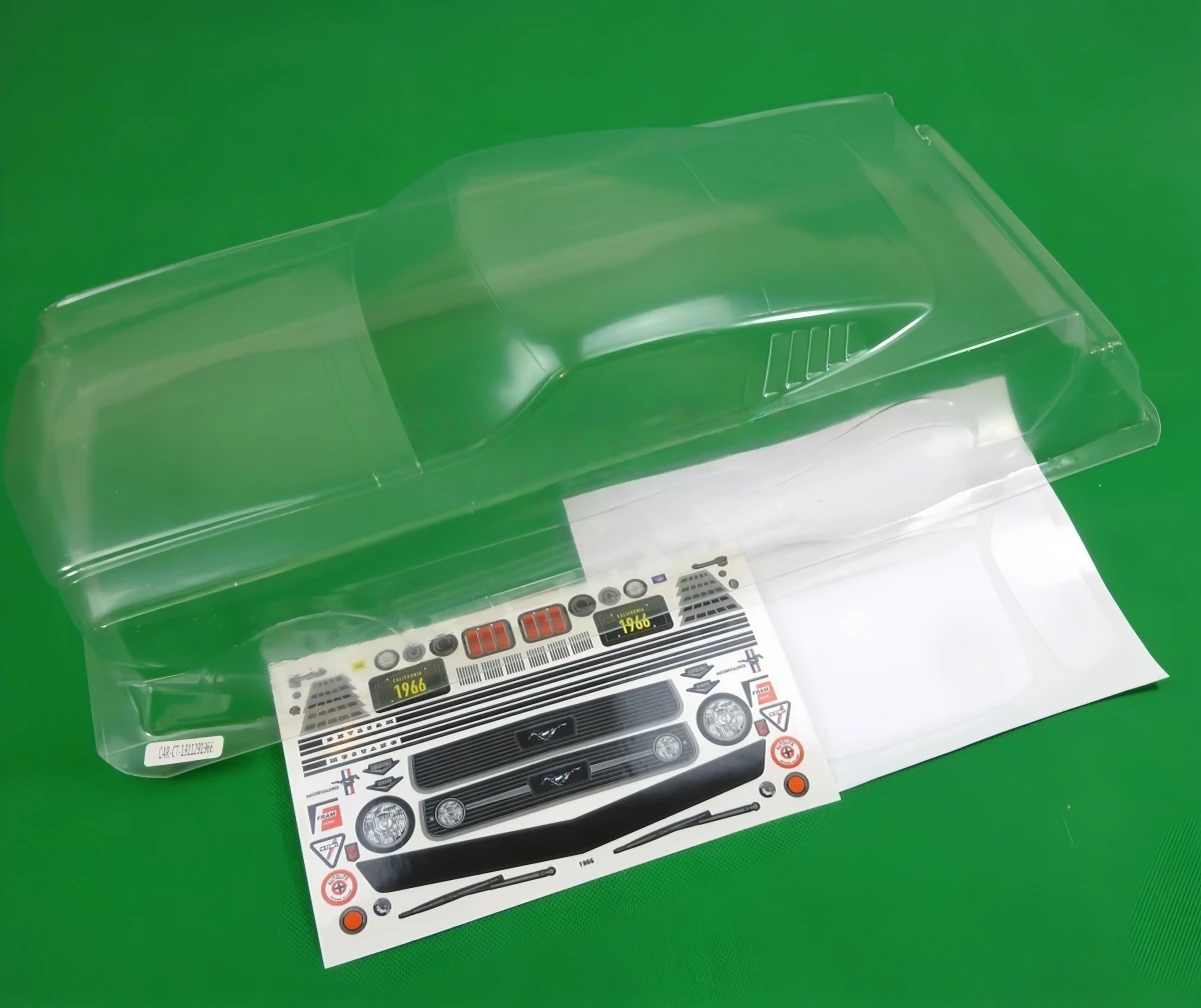 1/10 200mm Clear PC Body Shell for 1966 Mustang GT RC Drift Car
1/10 200mm Clear PC Body Shell for 1966 Mustang GT RC Drift Car