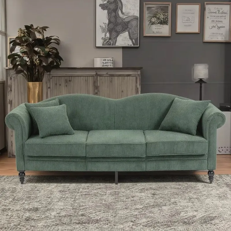European Vintage Italian Style Three Seats Living Room Sofa French Style Sectional Sofa Fabric Furniture
European Vintage Italian Style Three Seats Living Room Sofa French Style Sectional Sofa Fabric Furniture