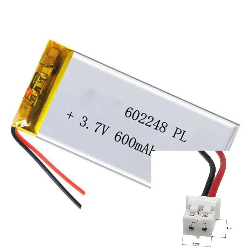 Rechargeable 3.7V 600Mah 602248 Lithium Polymer Ion Battery For DVD ELECTRIC TOYS SMART WATCH GPS TABLET MP589
Rechargeable 3.7V 600Mah 602248 Lithium Polymer Ion Battery For DVD ELECTRIC TOYS SMART WATCH GPS TABLET MP589