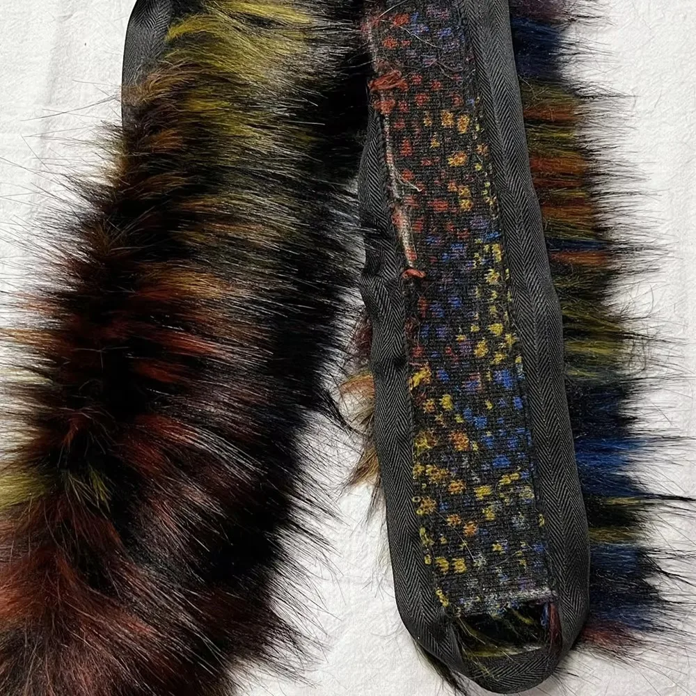 Модный 1 м большой меховой воротник, аксессуары для одежды «сделай сам», украшение в полоску из искусственного меха, имитация шляпы енота, полоска с полями
Модный 1 м большой меховой воротник, аксессуары для одежды «сделай сам», украшение в полоску из искусственного меха, имитация шляпы енота, полоска с полями