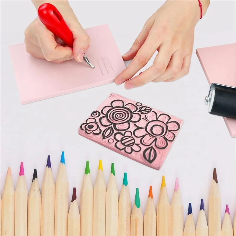 B28C-5 упаковка резиновых блоков для резьбы по штампам с режущими инструментами и резиновым валиком Brayer для гравюра и ремесел
B28C-5 упаковка резиновых блоков для резьбы по штампам с режущими инструментами и резиновым валиком Brayer для гравюра и ремесел