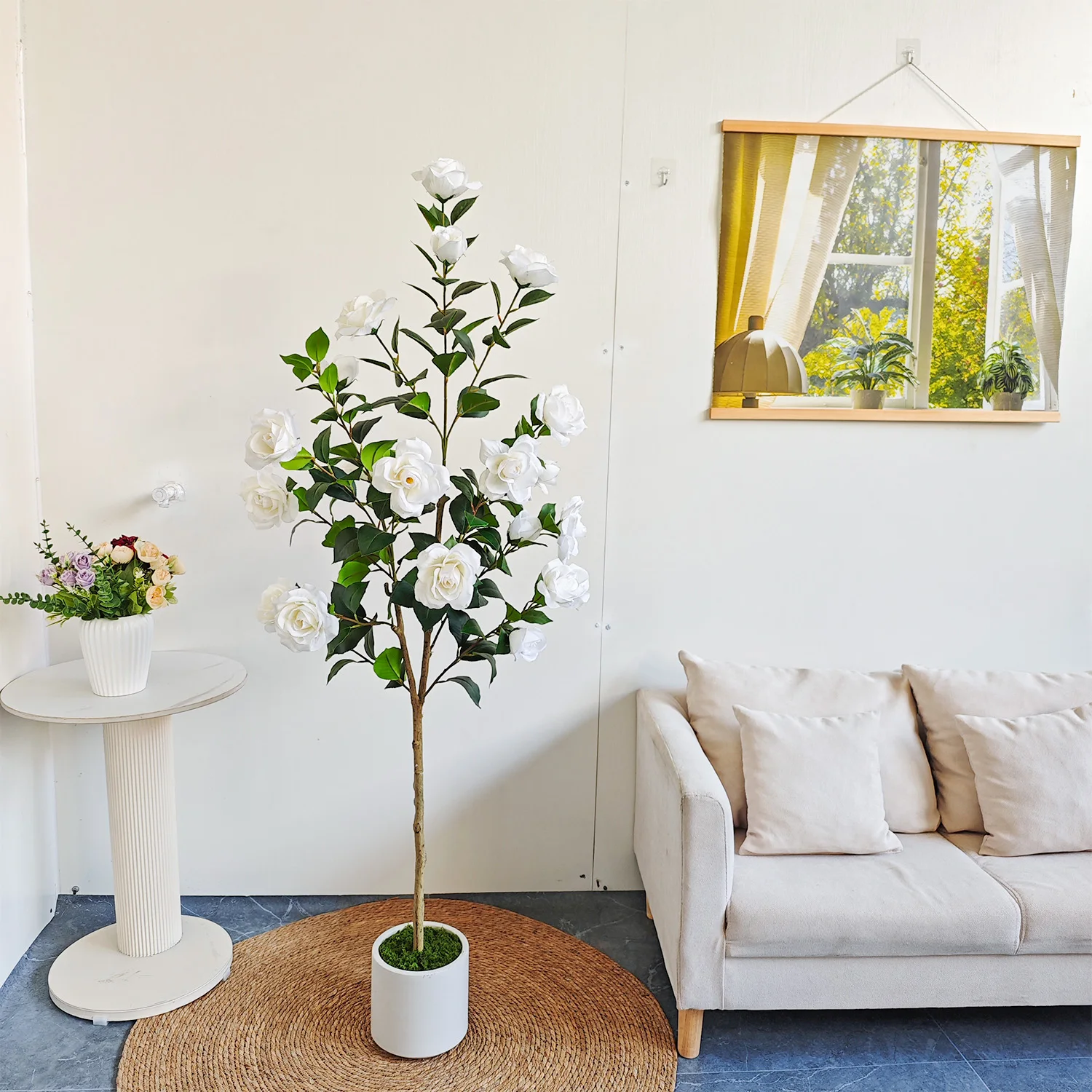 Artificial Rose Tree 57.09/145 Cm Decorative Wedding Birthday Party Faux Flower Centerpiece for Home Garden Decor
Artificial Rose Tree 57.09/145 Cm Decorative Wedding Birthday Party Faux Flower Centerpiece for Home Garden Decor