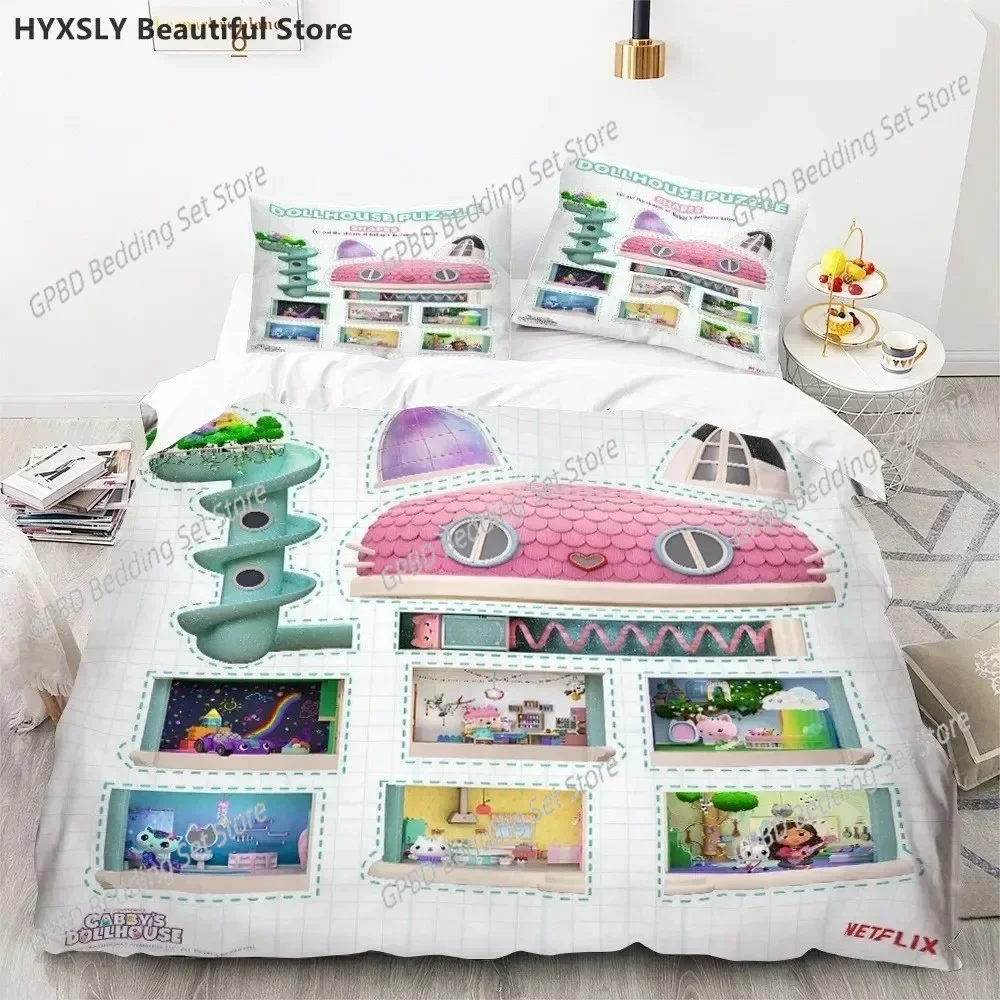Gabby's Dollhouse 3D Comfortable Duvet Quilt Cover Pillowcase Bedding Set Children Bedroom Decoration Home Textile
Gabby's Dollhouse 3D Comfortable Duvet Quilt Cover Pillowcase Bedding Set Children Bedroom Decoration Home Textile