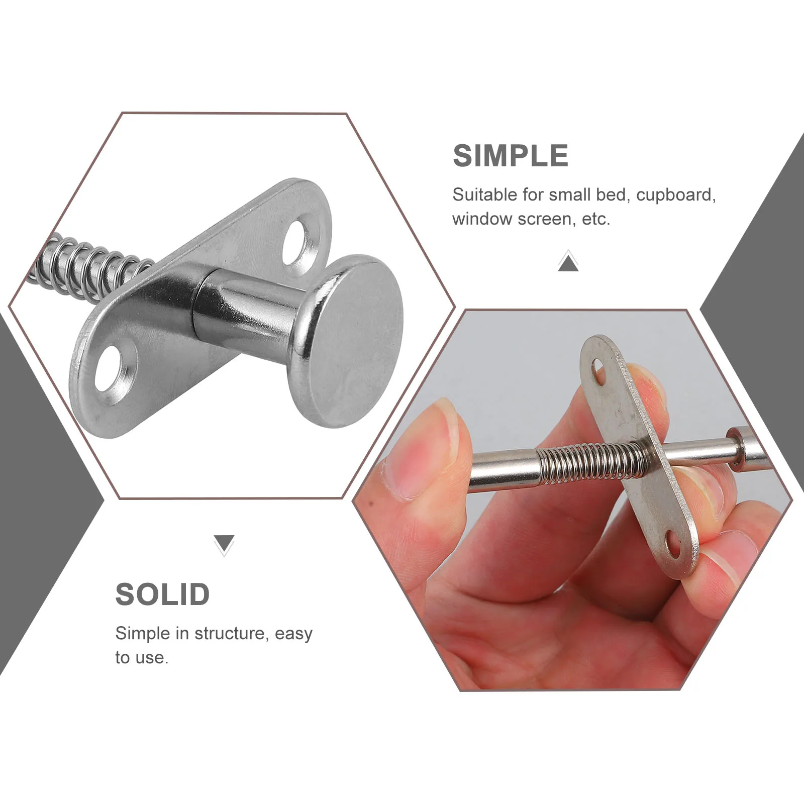 2pcs Spring Loaded Latches Iron Material Flexibility Durability Baby CribLatch WindowScreenPin BedFasteningFittings
2pcs Spring Loaded Latches Iron Material Flexibility Durability Baby CribLatch WindowScreenPin BedFasteningFittings