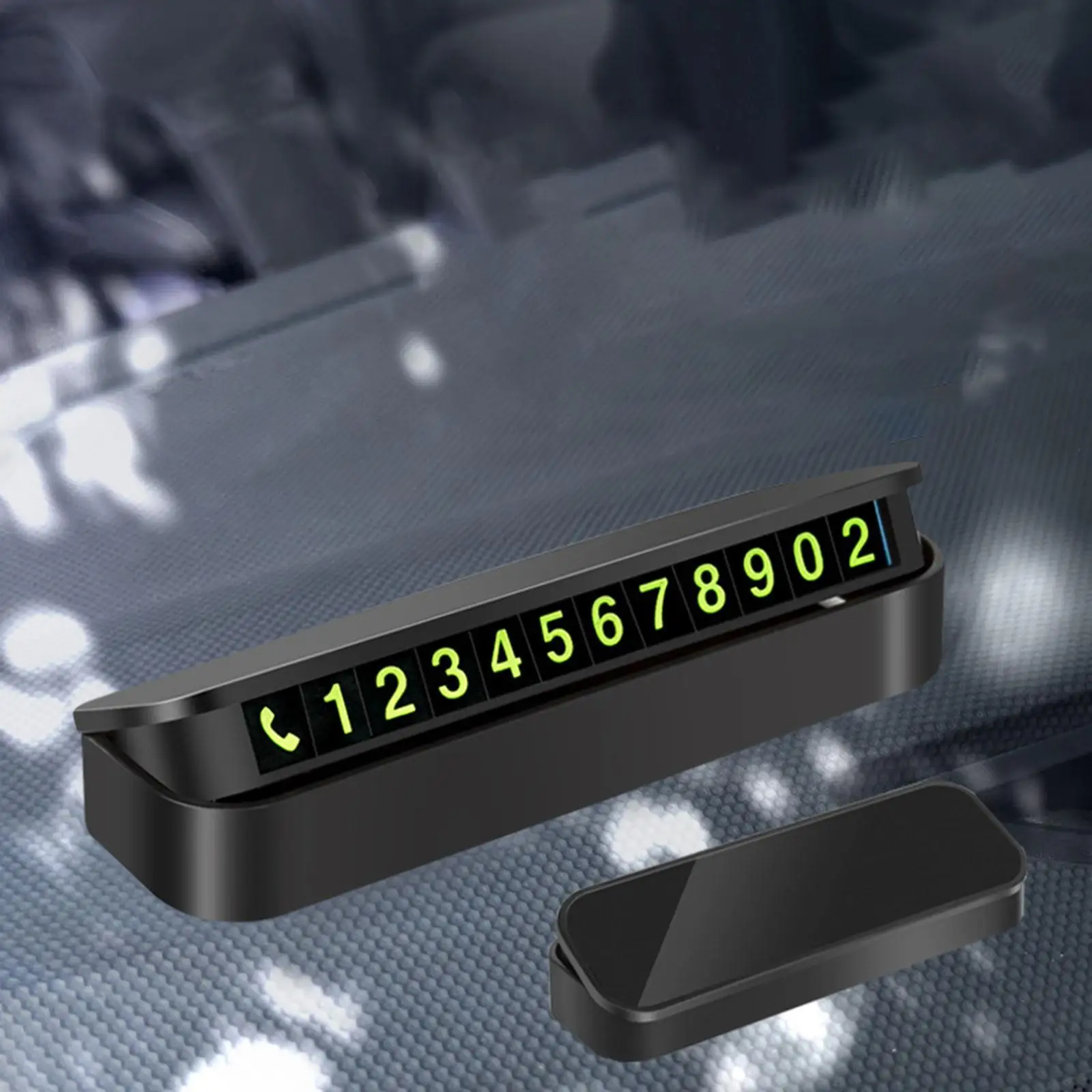 Automotive Interior Accessory Luminous Temporary Parking Number Plate Easy to Use for Vehicle Dashboard
Automotive Interior Accessory Luminous Temporary Parking Number Plate Easy to Use for Vehicle Dashboard