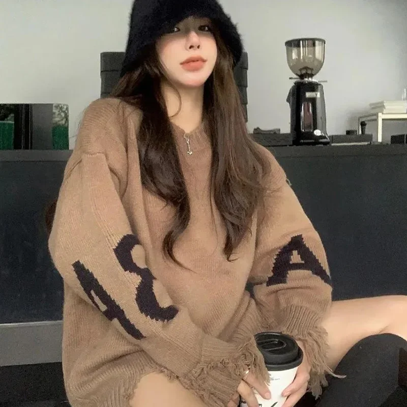 Autumn/winter New Fashion Casual Loose High Quality V-neck Pullover Sweater Elegant Temperament Comfortable Exquisite Lady's Top
Autumn/winter New Fashion Casual Loose High Quality V-neck Pullover Sweater Elegant Temperament Comfortable Exquisite Lady's Top