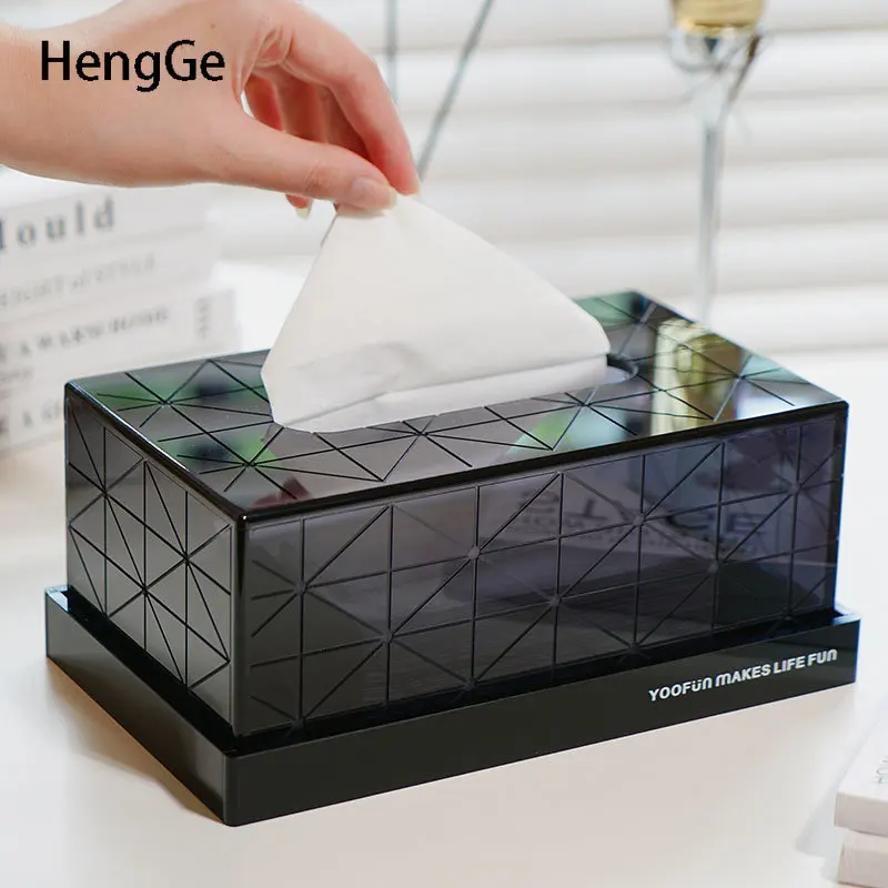Light Luxury Acrylic Tissue Boxes Simple Coffee Table Table Striped Tissue Box Modern Home Decoration Napkin Holder Storage Box
Light Luxury Acrylic Tissue Boxes Simple Coffee Table Table Striped Tissue Box Modern Home Decoration Napkin Holder Storage Box