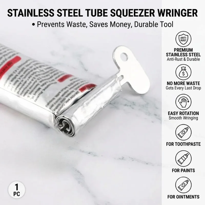 Stainless Steel Toothpaste Squeezer Rotate Dispenser Metal Paint Tube Wringer For Ointments Cosmetics Bathroom Tools 1Pc
Stainless Steel Toothpaste Squeezer Rotate Dispenser Metal Paint Tube Wringer For Ointments Cosmetics Bathroom Tools 1Pc