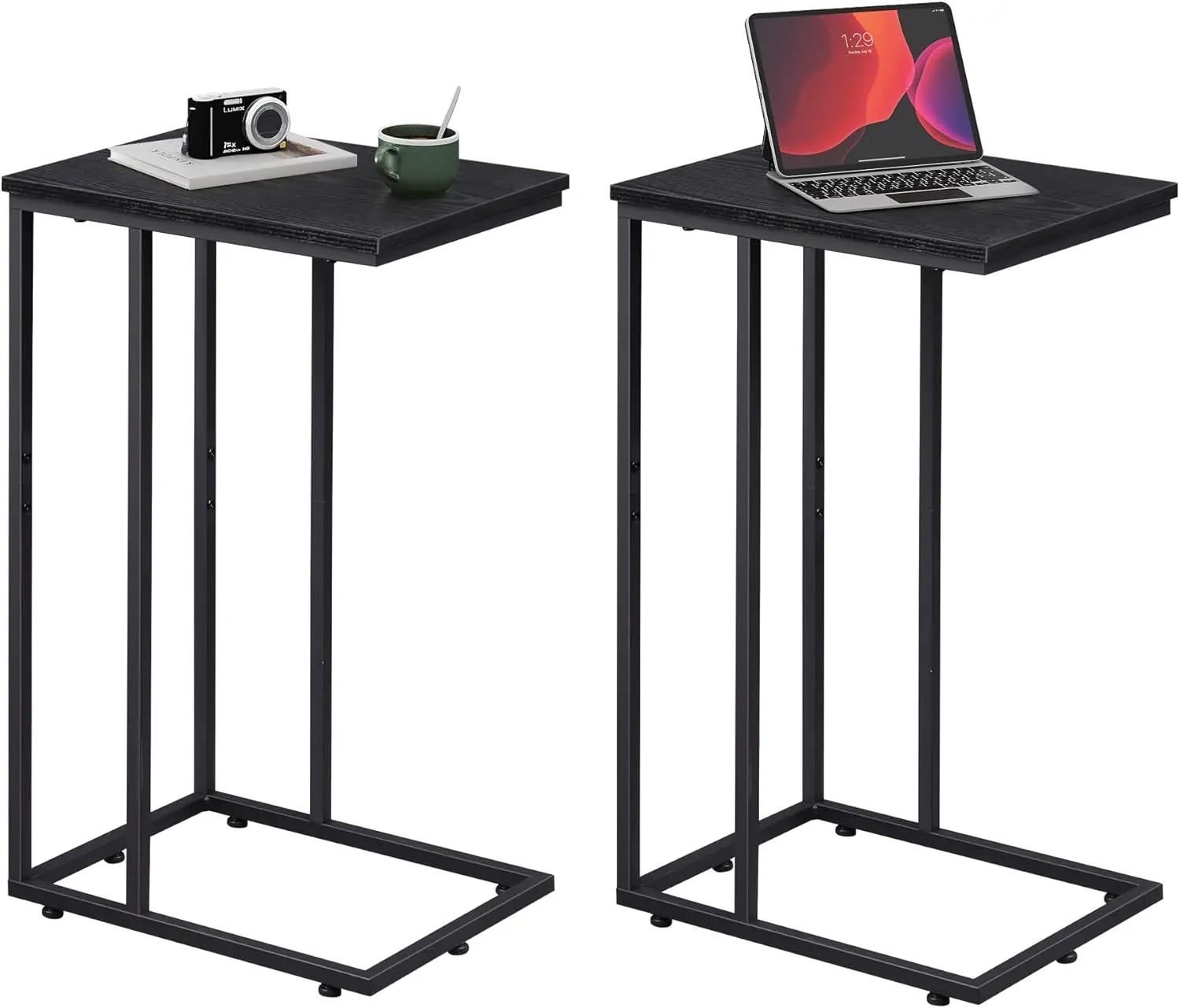 C-Shaped End Tables Set of 2, Slide-Under Couch Side Tables
C-Shaped End Tables Set of 2, Slide-Under Couch Side Tables