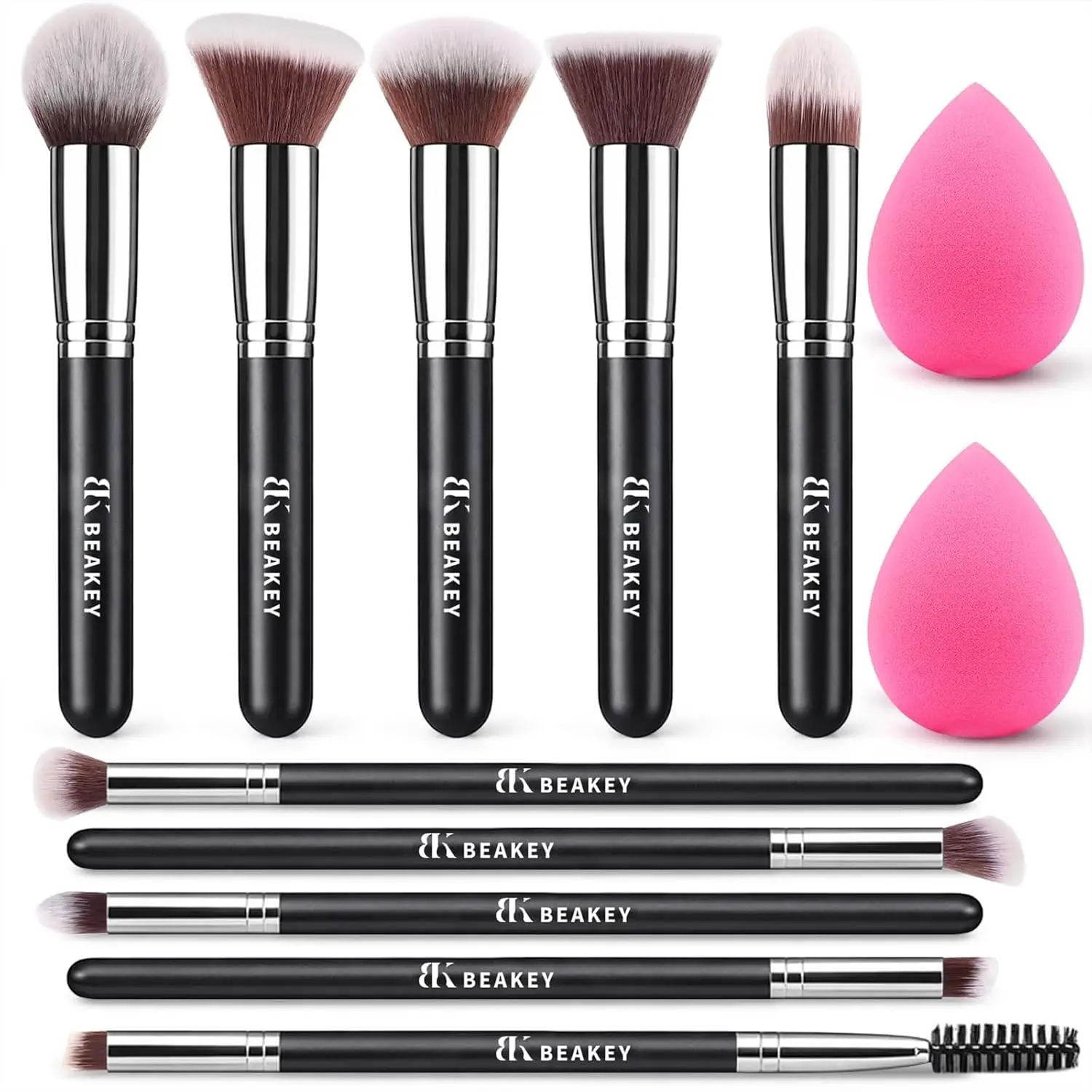 Makeup Brushes Set, Professional Foundation Eyeshadow Concealer Blush Powder Bronzer Applicator, 2 Blender Sponge with Beauty Paper Case
Makeup Brushes Set, Professional Foundation Eyeshadow Concealer Blush Powder Bronzer Applicator, 2 Blender Sponge with Beauty Paper Case