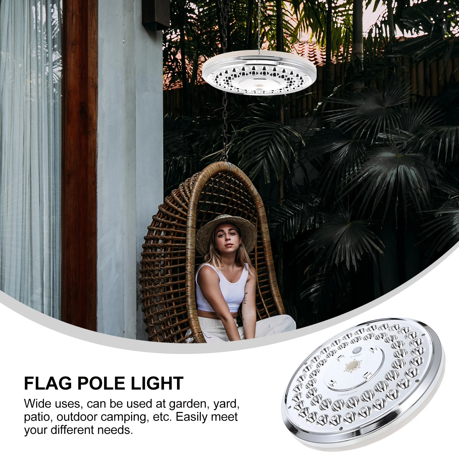 Flagpole Light Solar Powered Long Lasting Bright Display Day Night No Wires Electrical Connections Perfect for Yard Patio
Flagpole Light Solar Powered Long Lasting Bright Display Day Night No Wires Electrical Connections Perfect for Yard Patio