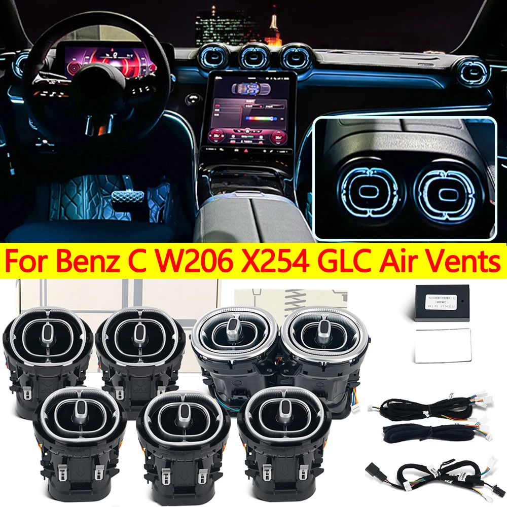 For Mercedes Benz Accessories benz C W206 X254 GLC AMG LED Turbine Nozzle Air Vent Ambient Light Kit Air Conditioning Decoration
For Mercedes Benz Accessories benz C W206 X254 GLC AMG LED Turbine Nozzle Air Vent Ambient Light Kit Air Conditioning Decoration