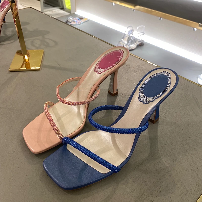 2022 New Design Shoes Woman Crystal Slippers Bling Thin High Heels Sexy Square Toe Zapatillas Mujer Luxury Fashion Laides Pumps
2022 New Design Shoes Woman Crystal Slippers Bling Thin High Heels Sexy Square Toe Zapatillas Mujer Luxury Fashion Laides Pumps