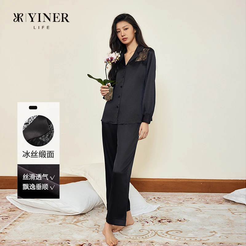 French romantic lace home wear set for women, summer puff sleeve pajamas, can be worn outside
French romantic lace home wear set for women, summer puff sleeve pajamas, can be worn outside