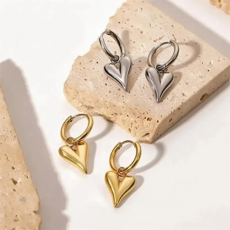 EILIECK 316L Stainless Steel Gold Silver Color Heart Dangle Earrings For Women Girl Sweet New Fashion Jewelry Party Ladies Gift
EILIECK 316L Stainless Steel Gold Silver Color Heart Dangle Earrings For Women Girl Sweet New Fashion Jewelry Party Ladies Gift