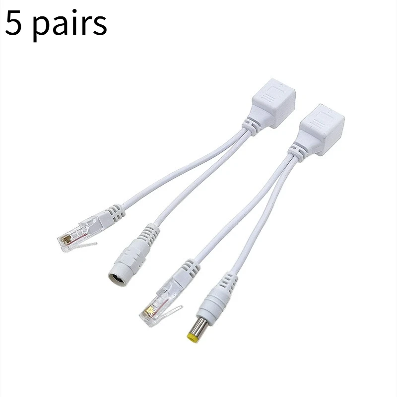 5 pairs POE Splitter 12V Passive POE to DC Power Adapter Cable Ethernet Power Splitter for IP Camera CCTV Security Camera
5 pairs POE Splitter 12V Passive POE to DC Power Adapter Cable Ethernet Power Splitter for IP Camera CCTV Security Camera