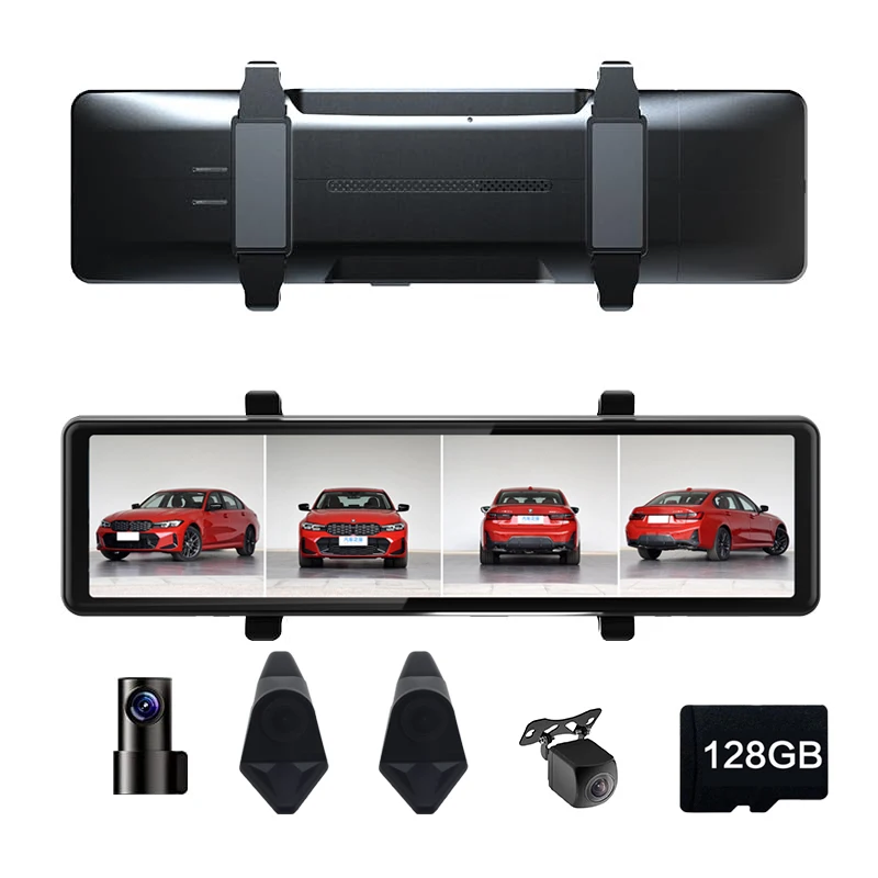 12 Inch Touch Screen 360 Degree Car Camera Mirror Dash Cam 4 Lens Dash Camera Car DVR Video Recorder Wifi App Camera with 128G
12 Inch Touch Screen 360 Degree Car Camera Mirror Dash Cam 4 Lens Dash Camera Car DVR Video Recorder Wifi App Camera with 128G