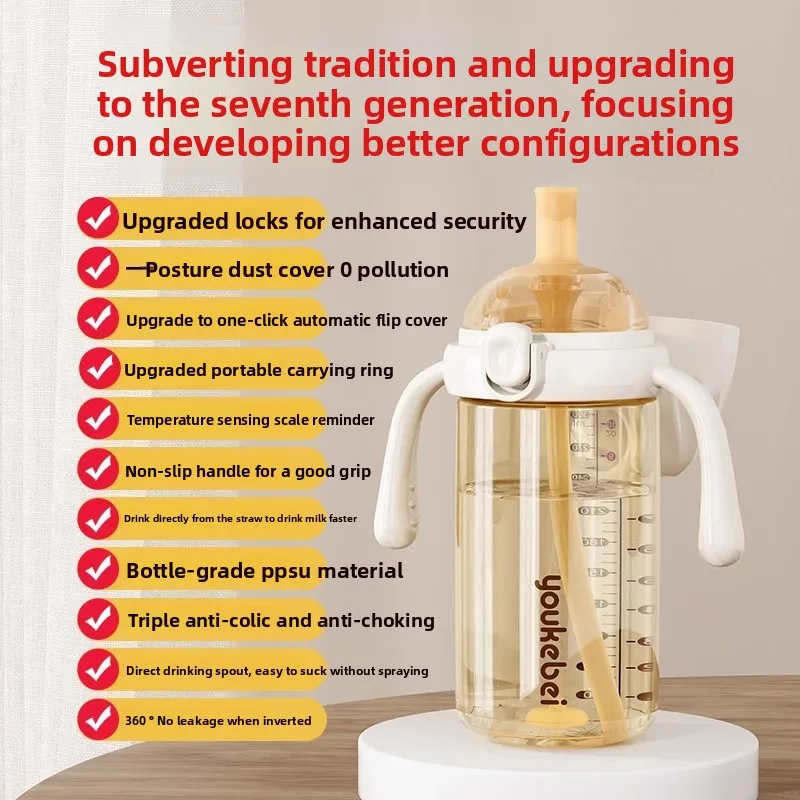 For 0-3Y Baby Anti Choking Bottle PPSU Safe Material Cup 300ML Baby Straight Straw Learning Drink Cup Kids Water Bottles
For 0-3Y Baby Anti Choking Bottle PPSU Safe Material Cup 300ML Baby Straight Straw Learning Drink Cup Kids Water Bottles