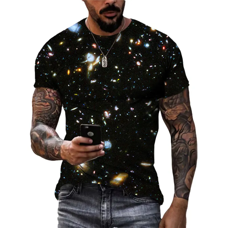 Summer Men's Star T-Shirt Fashion Casual 3d Printing O Collar Short Sleeve Loose Interesting Trend Personality Plus Size Top
Summer Men's Star T-Shirt Fashion Casual 3d Printing O Collar Short Sleeve Loose Interesting Trend Personality Plus Size Top