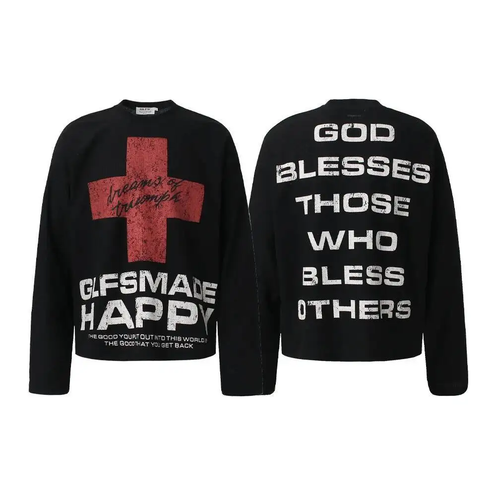 Unisex Punk Long Sleeve T-shirt 2025 Autumn Man Women Personalized Pattern Letters Print T-shrit High Street Design
Unisex Punk Long Sleeve T-shirt 2025 Autumn Man Women Personalized Pattern Letters Print T-shrit High Street Design