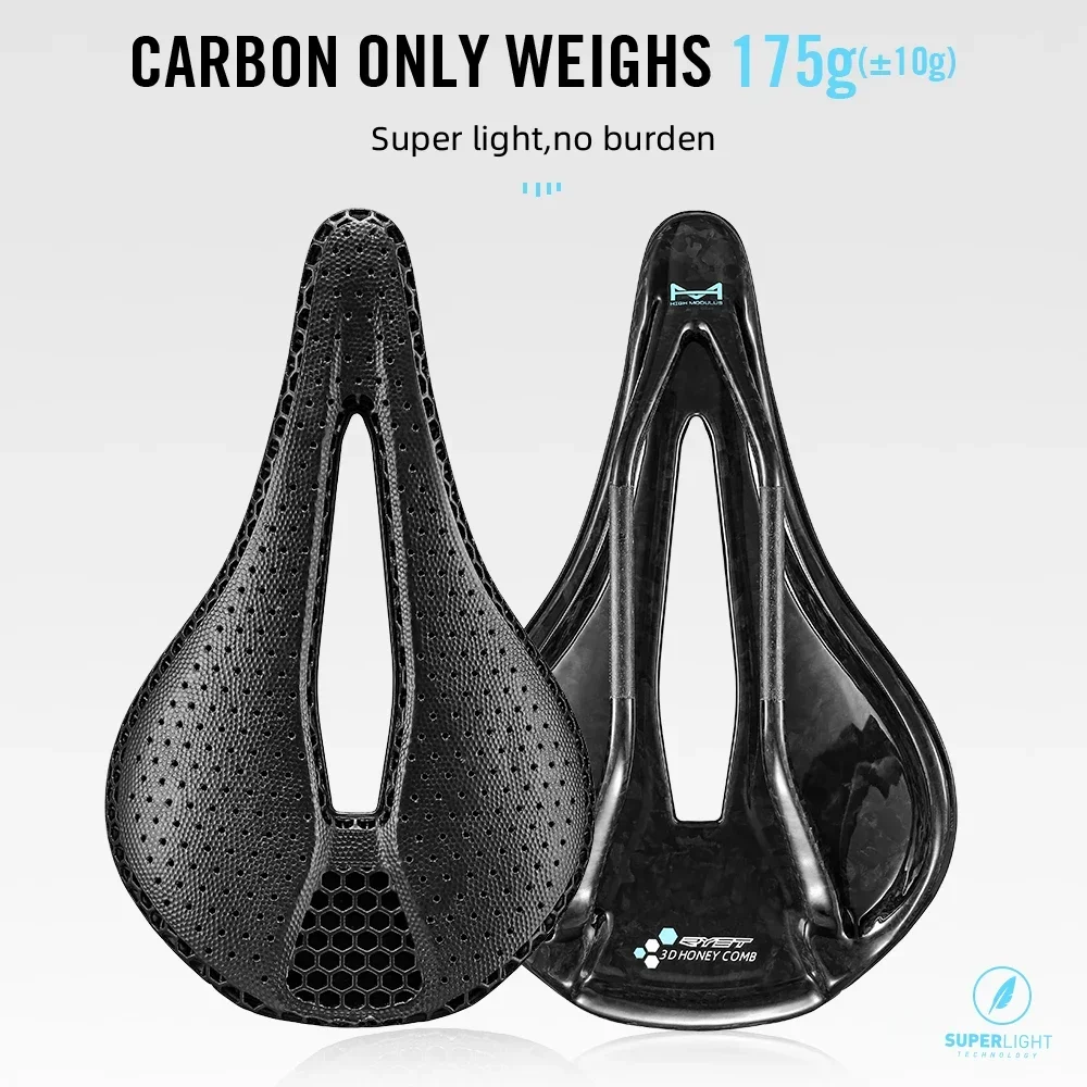 RYET 3D Printed Bike Saddle 130g Full Carbon Saddle 145mm Bike Seating for Men Women Triathlon Road MTB Gravel Cycling Parts
RYET 3D Printed Bike Saddle 130g Full Carbon Saddle 145mm Bike Seating for Men Women Triathlon Road MTB Gravel Cycling Parts 