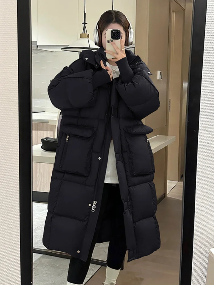 Winter New Puffer Coats Women's Outerwears Casual Simple High-end Hooded Down Jackets Windproof Thick Warm Snow Long Parker
Winter New Puffer Coats Women's Outerwears Casual Simple High-end Hooded Down Jackets Windproof Thick Warm Snow Long Parker