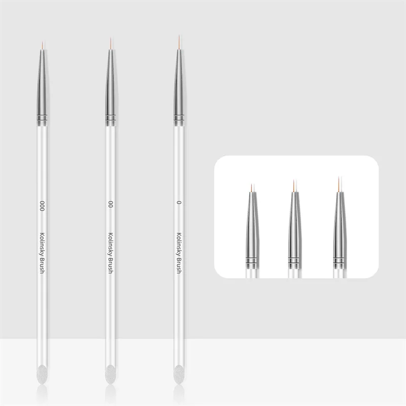3Pcs French Stripe Nail Art Liner Brush Set 3D Tips Line Stripes DIY Drawing Pen UV Gel Brushes Painting Pen Manicure Tools
3Pcs French Stripe Nail Art Liner Brush Set 3D Tips Line Stripes DIY Drawing Pen UV Gel Brushes Painting Pen Manicure Tools