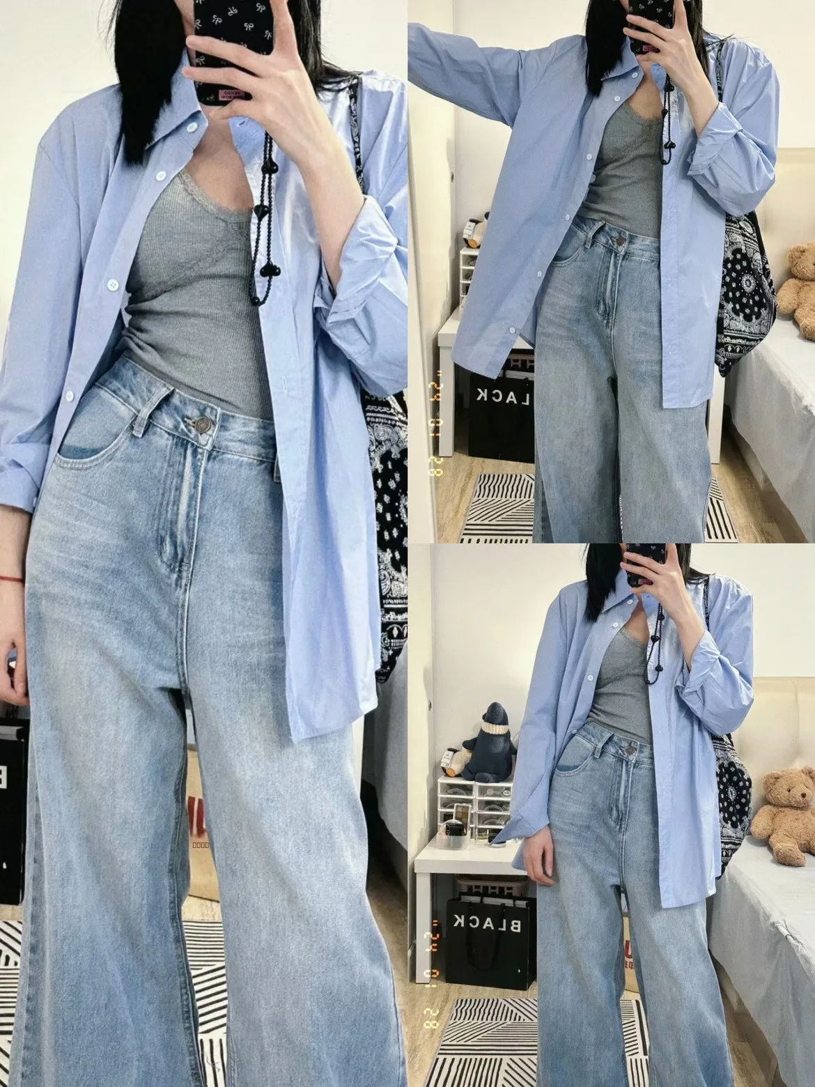 Ladies' Light Blue Long Sve Collar irt Loose Fit Mid-Length Spring Summer New Sle Korean Version Casual irt
Ladies' Light Blue Long Sve Collar irt Loose Fit Mid-Length Spring Summer New Sle Korean Version Casual irt