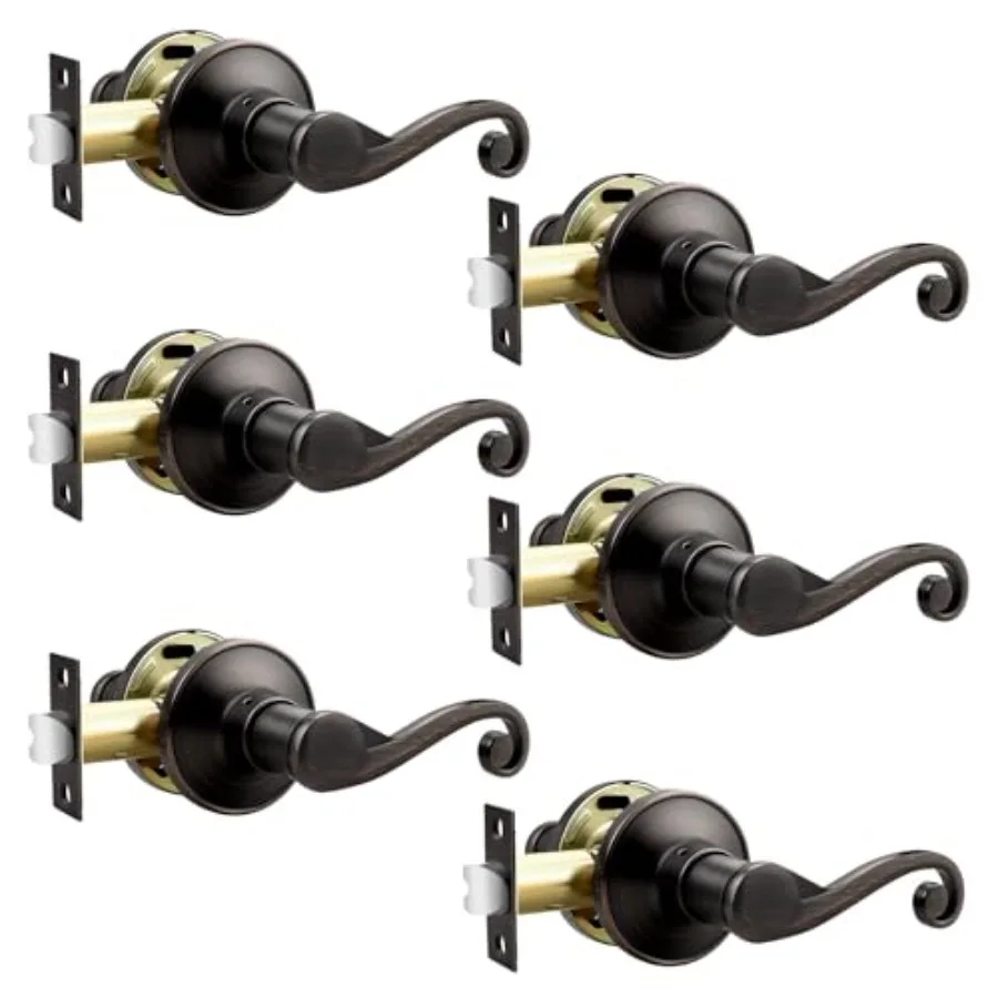 Passage Door Handle - Non-Locking Interior Lever for Hallway and Closet Doors, Modern Curlicue Scroll Design, Right Handed
Passage Door Handle - Non-Locking Interior Lever for Hallway and Closet Doors, Modern Curlicue Scroll Design, Right Handed