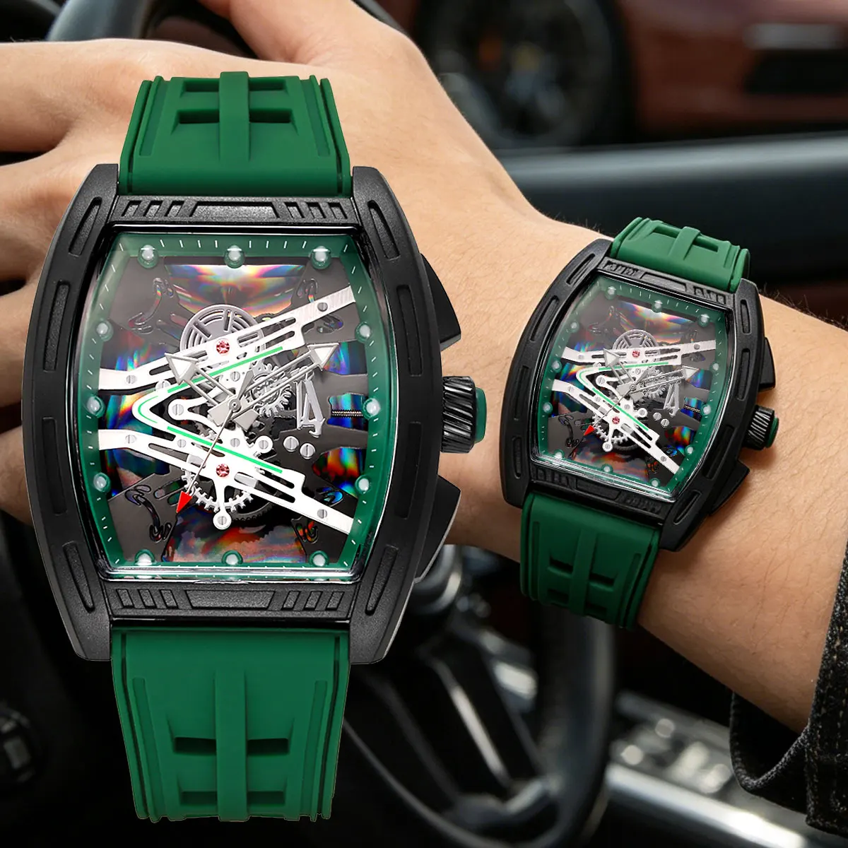 Fashion trend watches men's large dial quartz outdoor sports silicone hollow barrel-shaped watches hip-hop classic men's and wom
Fashion trend watches men's large dial quartz outdoor sports silicone hollow barrel-shaped watches hip-hop classic men's and wom