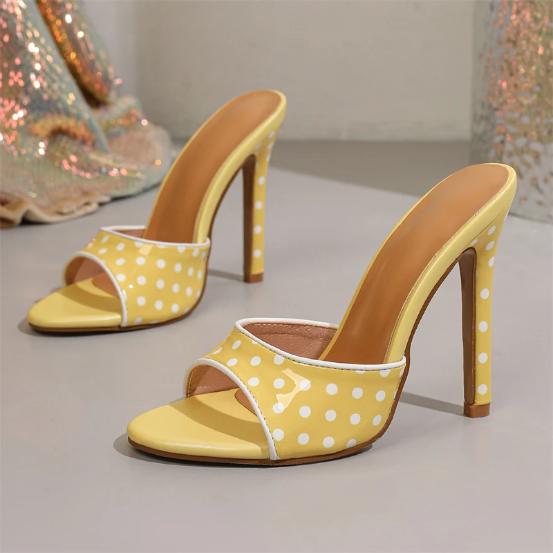 Eilyken New Sexy Thin High Heels Polka Dot Women Slippers Street Style Party Prom Sandals Summer Shallow Slide Shoes
Eilyken New Sexy Thin High Heels Polka Dot Women Slippers Street Style Party Prom Sandals Summer Shallow Slide Shoes