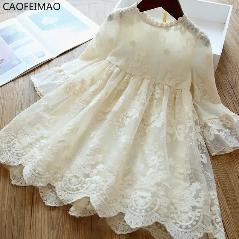 Girls Dress Embroidery Princess Party Autumn Spring Kids Children Clothes Elegant Purple and White 3-8T Lace Flower Girl Dresses
Girls Dress Embroidery Princess Party Autumn Spring Kids Children Clothes Elegant Purple and White 3-8T Lace Flower Girl Dresses