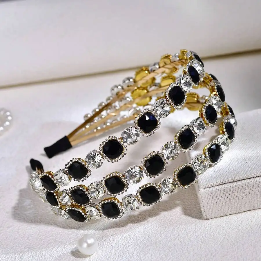 Elegant Black Rhinestone Crystal Headband For Women Party Ball Evening Wear
Elegant Black Rhinestone Crystal Headband For Women Party Ball Evening Wear