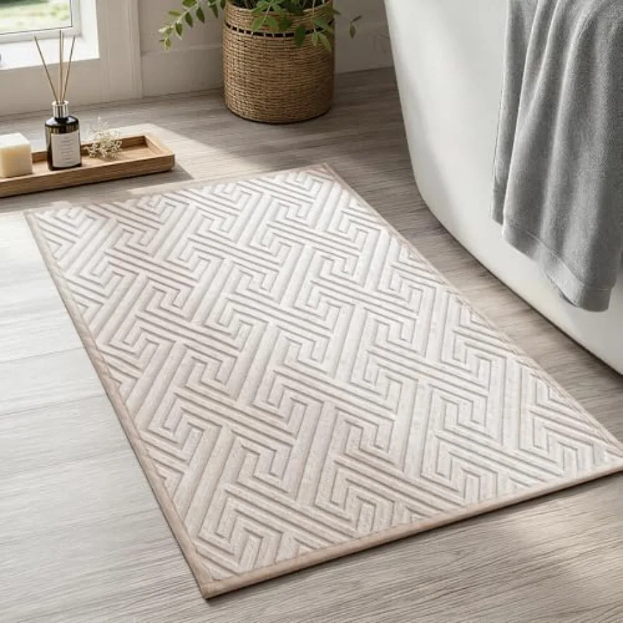 Bathroom Rugs 17"x24", Quick Dry Non Slip Bath Rug, Absorbent Machine Washable Thin Bath Mat for Restroom Floor Tub Laundry Roo
Bathroom Rugs 17"x24", Quick Dry Non Slip Bath Rug, Absorbent Machine Washable Thin Bath Mat for Restroom Floor Tub Laundry Roo