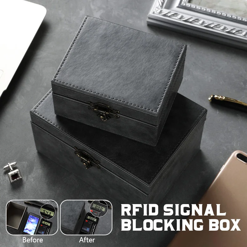 Faraday RFID Signal Blocker Anti-Theft Box Protector Radiation-proof Safety Car Key Storage Box Car Interior Accessories
Faraday RFID Signal Blocker Anti-Theft Box Protector Radiation-proof Safety Car Key Storage Box Car Interior Accessories