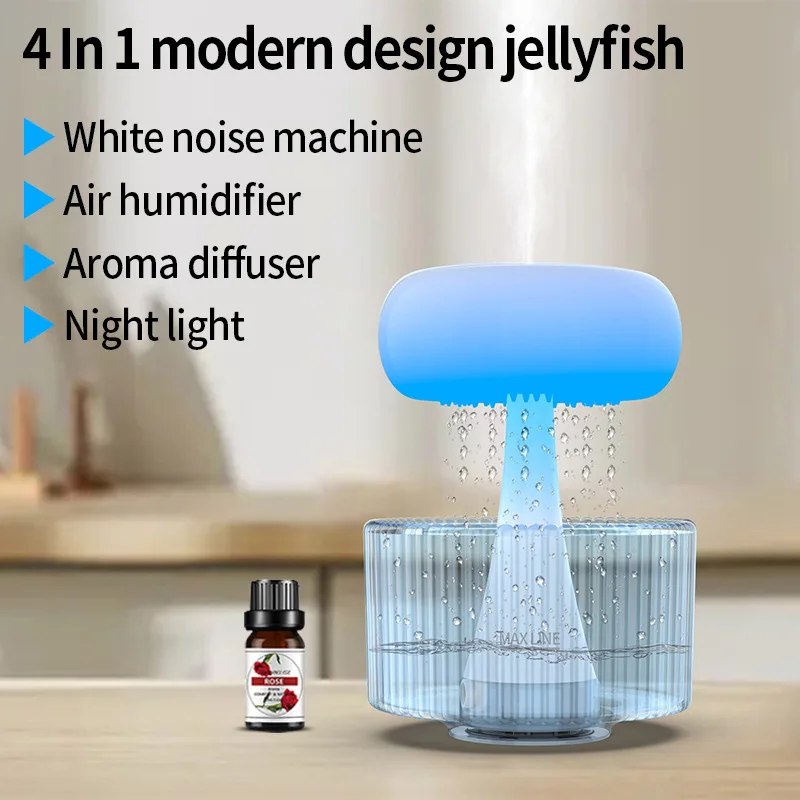 Large Capacity Jellyfish Raindrop Humidifier Seven Color Gradient Light Heavy Fog Humidification Aromatherapy Transparent Base
Large Capacity Jellyfish Raindrop Humidifier Seven Color Gradient Light Heavy Fog Humidification Aromatherapy Transparent Base