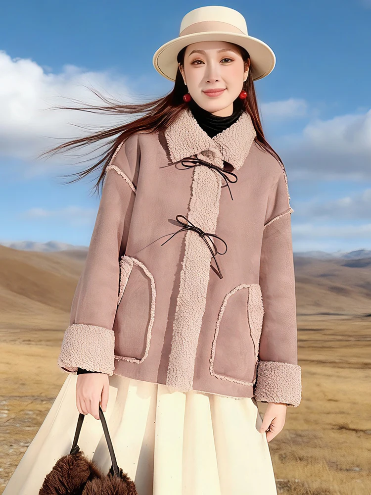 Теплая женская зимняя куртка из вельвета с искусственным мехом ягненка, утепленная, с воротником-стойкой, из искусственной овчины, теплая, для повседневной носки
Теплая женская зимняя куртка из вельвета с искусственным мехом ягненка, утепленная, с воротником-стойкой, из искусственной овчины, теплая, для повседневной носки