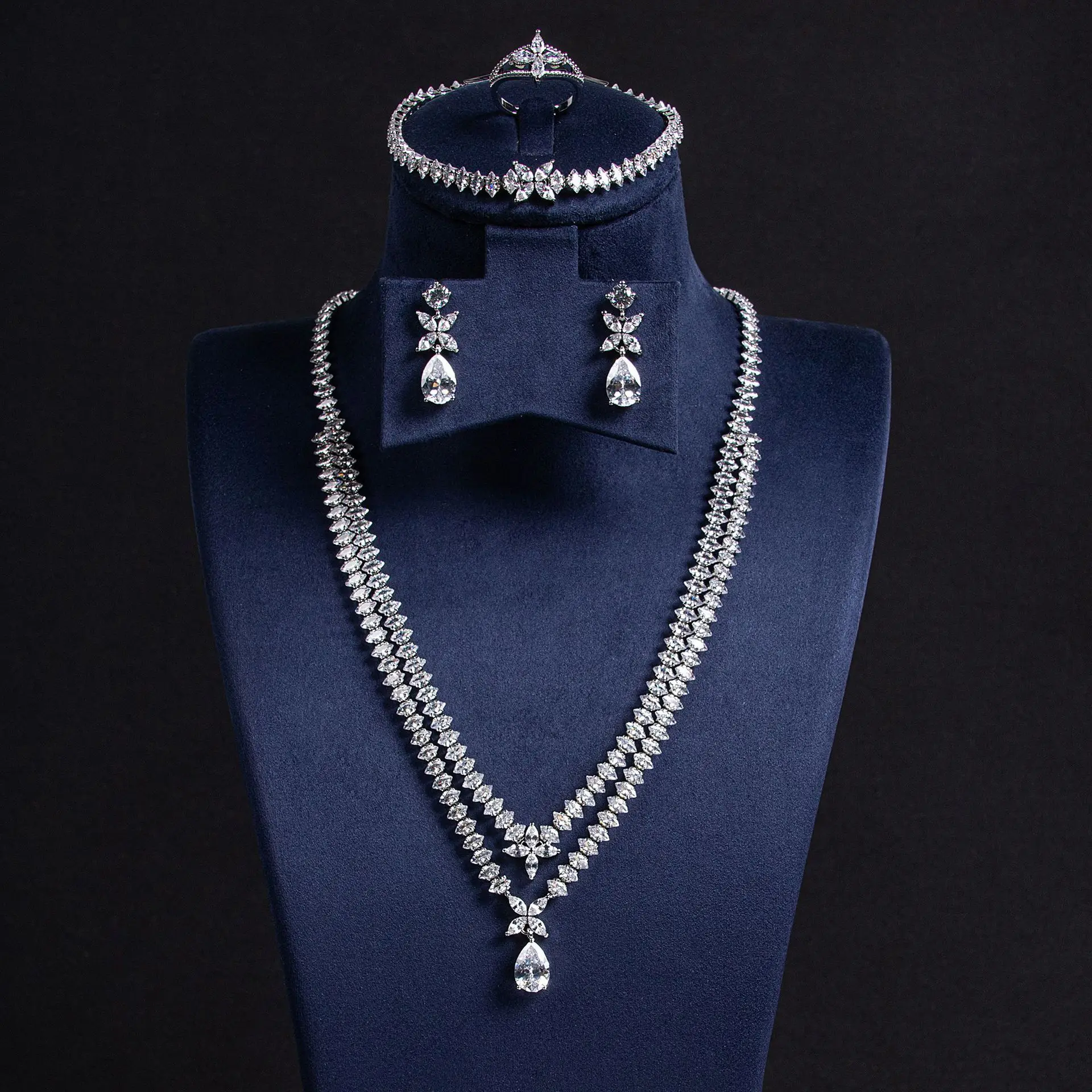 Gorgeous Tassel Drops Jewellery Accessories Zirconia Ladies Pendant Necklace Earrings Set Prom Dress Engagement Holiday M-96
Gorgeous Tassel Drops Jewellery Accessories Zirconia Ladies Pendant Necklace Earrings Set Prom Dress Engagement Holiday M-96