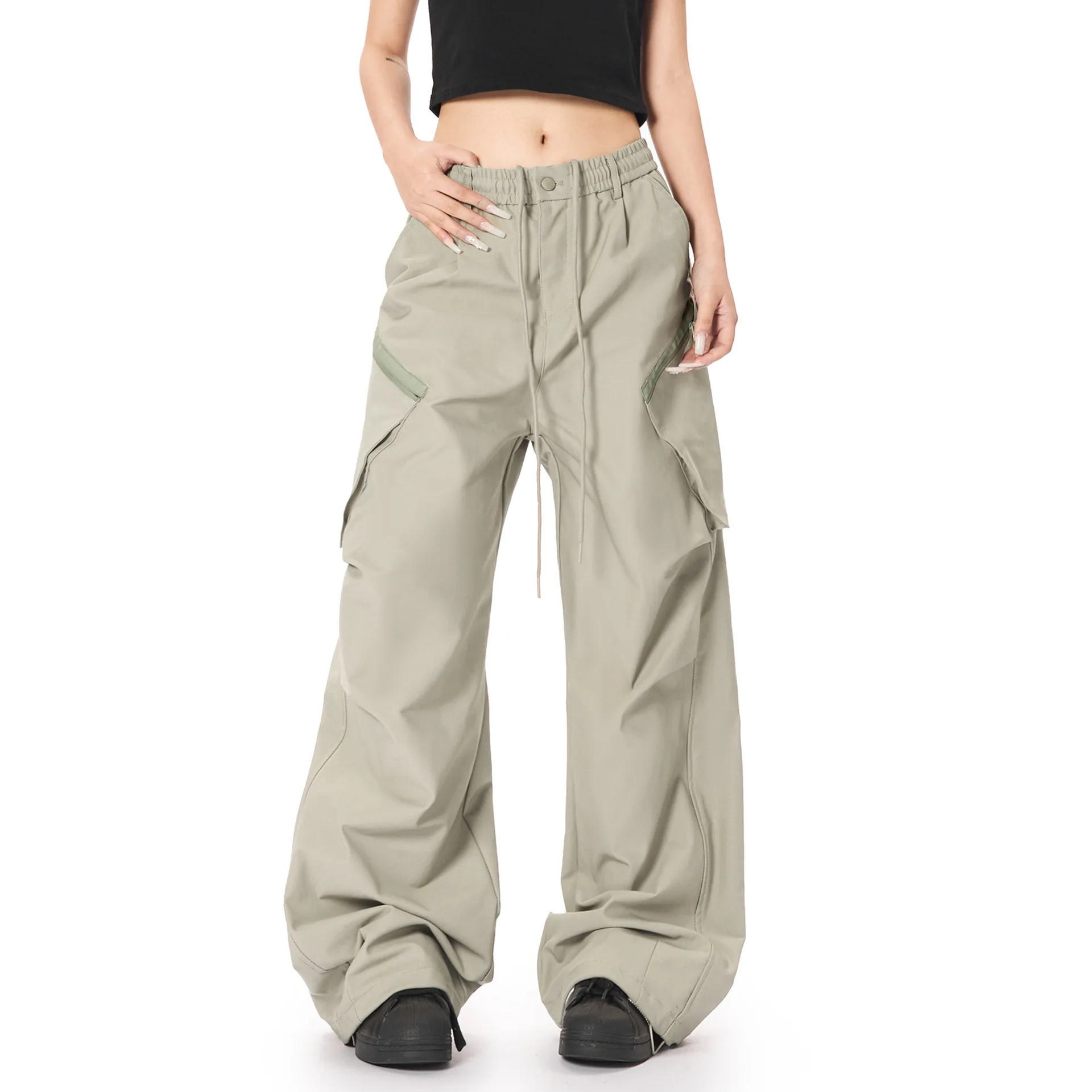 American Style Wide Leg Parachute Pants Unisex Loose Retro Casual Work Pants Outdoor Cargo Trousers
American Style Wide Leg Parachute Pants Unisex Loose Retro Casual Work Pants Outdoor Cargo Trousers