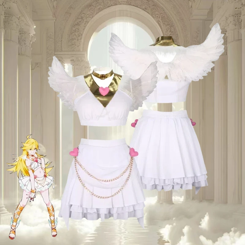 Anime Panty Cosplay Anarchy Costume Disguise Oneself White Sexy Angel Dress with Wings Yellow Wig Full Set for Women Girls
Anime Panty Cosplay Anarchy Costume Disguise Oneself White Sexy Angel Dress with Wings Yellow Wig Full Set for Women Girls
