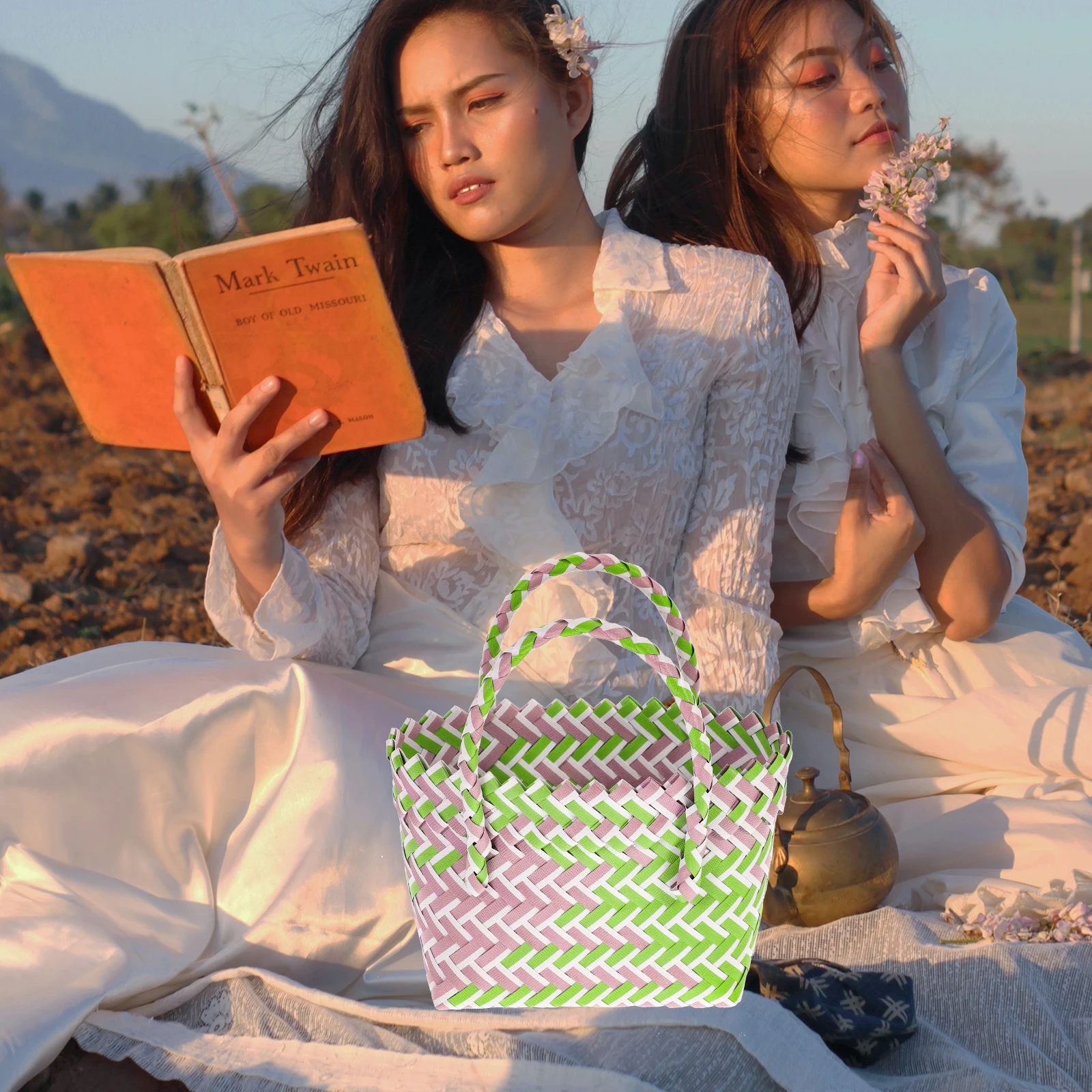 Weave Handheld Storage Basket Woven Baskets Groceries Large Tote Bag Pvc Grocery
Weave Handheld Storage Basket Woven Baskets Groceries Large Tote Bag Pvc Grocery